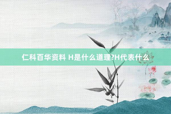 仁科百华资料 H是什么道理?H代表什么